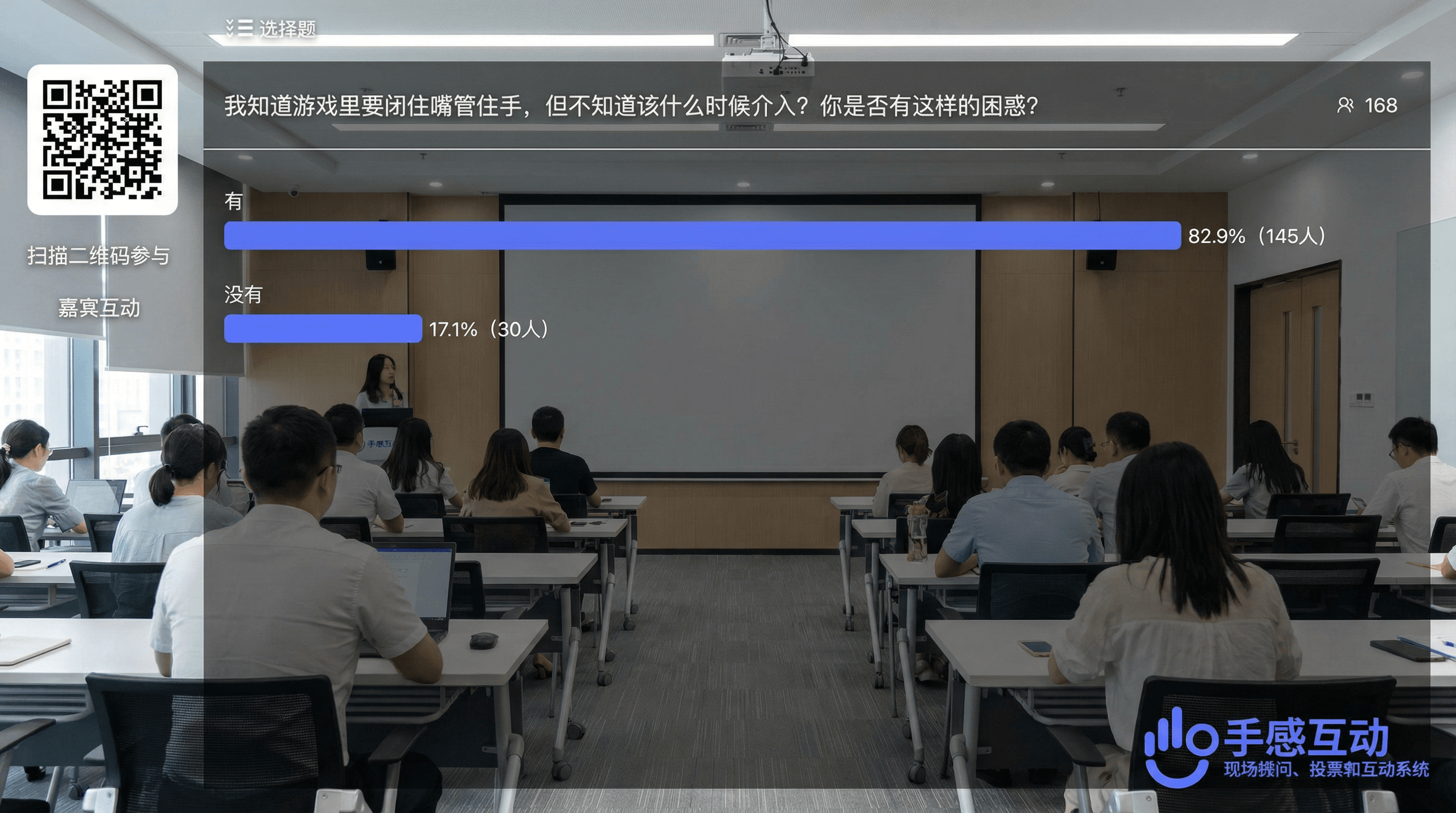 投票结果:82.9%教师对游戏介入时机存在困惑